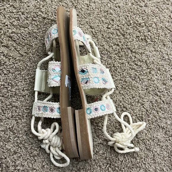 FREE PEOPLE NWOB Mantra Mirror Sandals / Natural - Picture 9 of 12